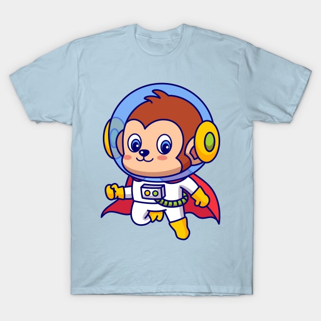 Superhero Monkey Astronaut T-Shirt by yellowline